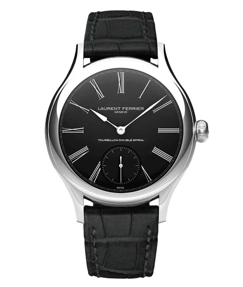Laurent Ferrier - Classic Tourbillon Black Onyx - 41 MM - White Gold - Black Onyx Dial - Black Leather Strap - LCF001.02.G1.N01