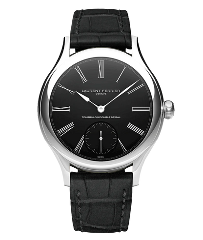 Laurent Ferrier - Classic Tourbillon Black Onyx - 41 MM - White Gold - Black Onyx Dial - Black Leather Strap - LCF001.02.G1.N01