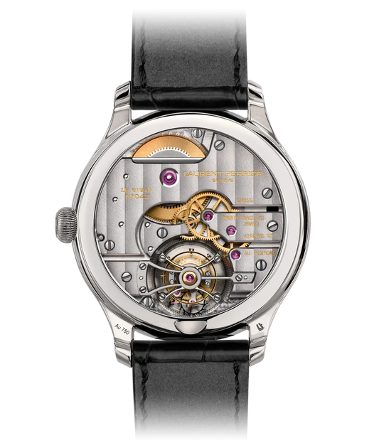 Laurent Ferrier - Classic Tourbillon Black Onyx - 41 MM - White Gold - Black Onyx Dial - Black Leather Strap - LCF001.02.G1.N01