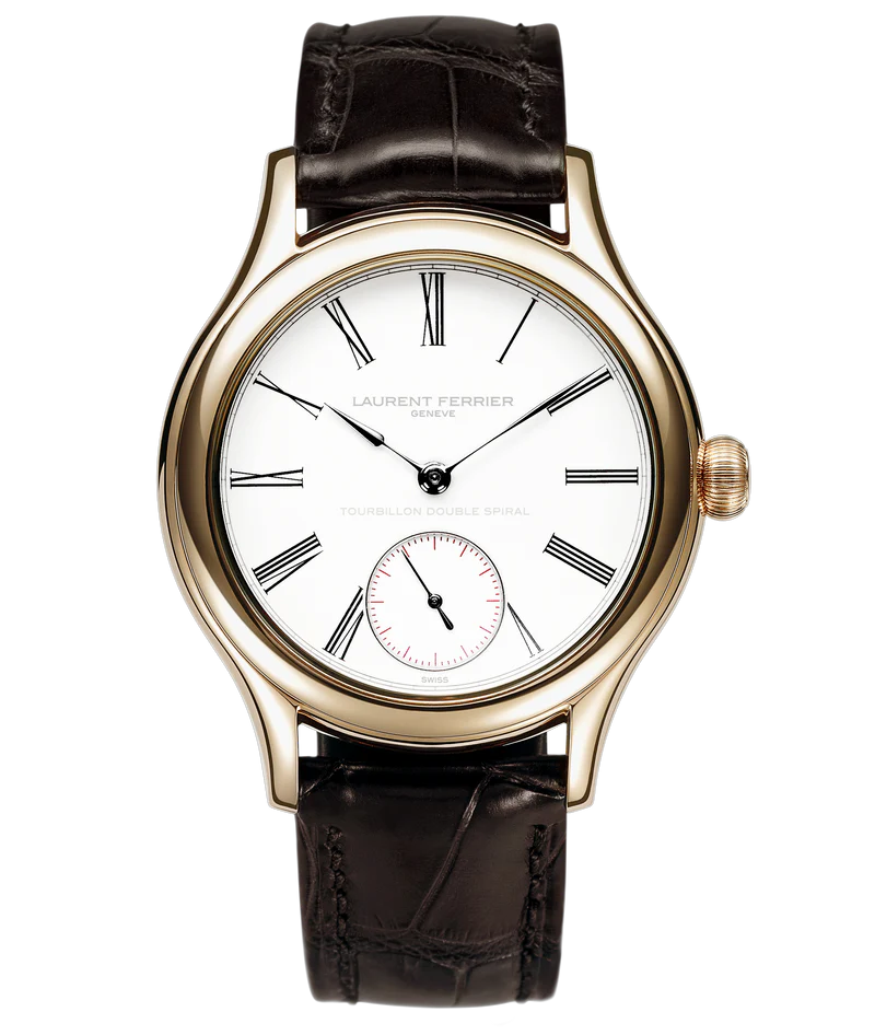 Laurent Ferrier - Classic Tourbillon White Enamel Grand Feu - 41 MM - Red Gold - White Enamel Dial - Dark Brown Leather Strap - LCF001.02.R5.E10