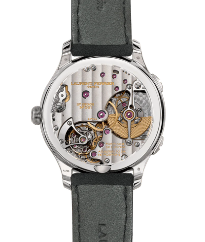 Laurent Ferrier - Classic Traveller Globe Night Blue - 41 MM - White Gold - White Gold "Globe" Night Blue Dial - Gray Leather Strap - LCF012.G1.NGE10