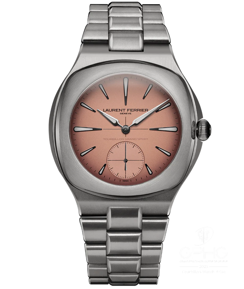 Laurent Ferrier - Grand Sport Tourbillon Pursuit - 44 MM - Titanium - Salmon Dial - Titanium Bracelet - LCF044.02.T1.RN1
