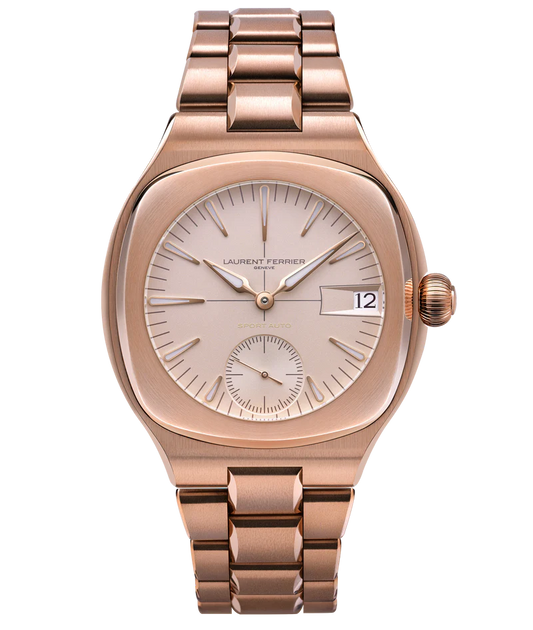 Laurent Ferrier - Sport Auto 79 - 41.5 MM - Red Gold - Opaline Cream Dial - Red Gold Bracelet - LCF040.R5.GR1C1