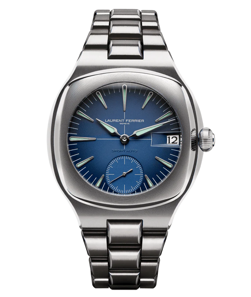 Laurent Ferrier - Sport Auto Blue - 41.5 MM - Titanium - Opaline Blue Dial - Titanium Bracelet - LCF040.T1.C1GC5