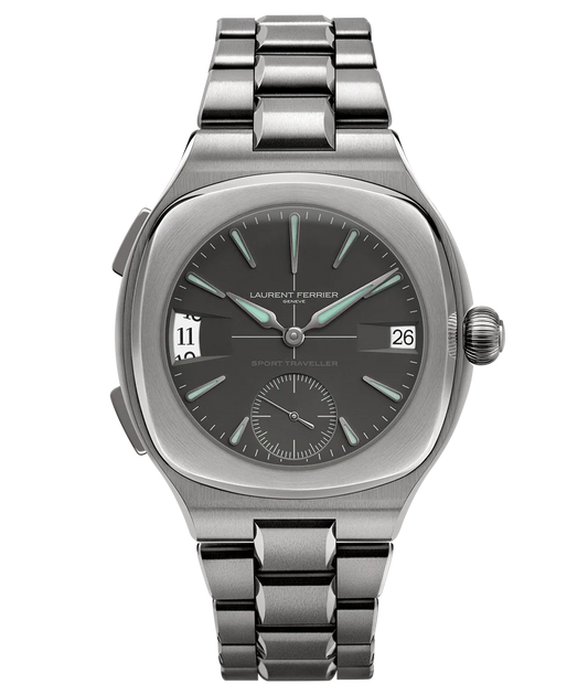 Laurent Ferrier - Sport Traveller Slate Gray - 42 MM - Titanium - Anthracite Opaline Gray Dial - Titanium Bracelet - LCF045.T1.NG1C7