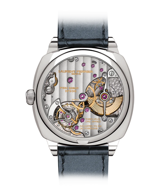 Laurent Ferrier - Square Micro-Rotor Blue - 41 MM - White Gold - Blue Dial - Blue Leather Strap - LCF013.G1.CG2