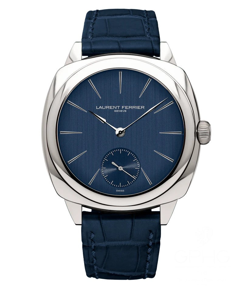 Laurent Ferrier - Square Micro-Rotor Blue - 41 MM - White Gold - Blue Dial - Blue Leather Strap - LCF013.G1.CG2