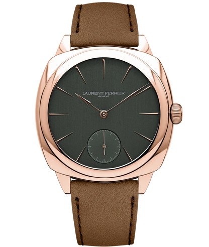 Laurent Ferrier - Square Micro-Rotor Evergreen - 41 MM - Red Gold - Deep Green Dial - Brown Leather Strap - LCF013.R5.VR1