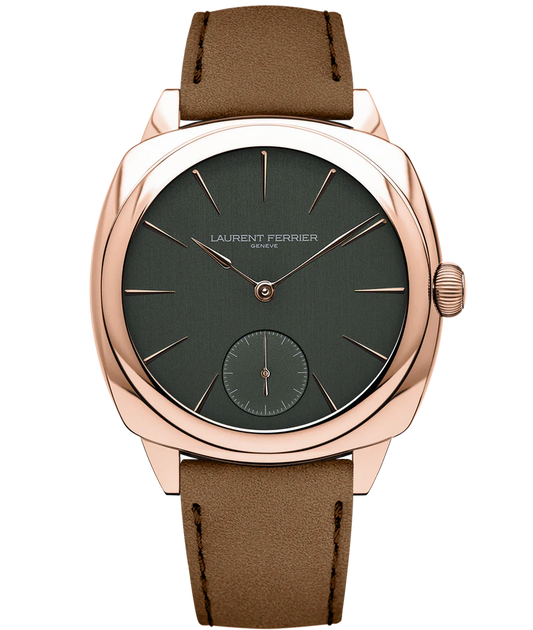 Laurent Ferrier - Square Micro-Rotor Evergreen - 41 MM - Red Gold - Deep Green Dial - Brown Leather Strap - LCF013.R5.VR1