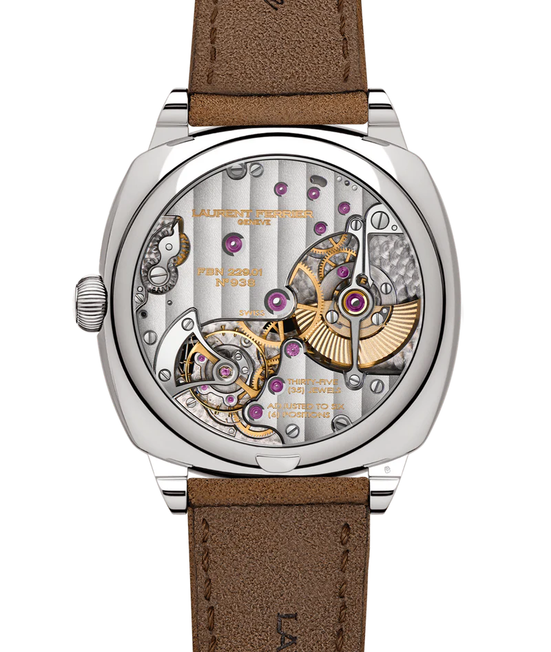 Laurent Ferrier - Square Micro-Rotor Evergreen - 41 MM - White Gold - Deep Green Dial - Brown Leather Strap - LCF013.G1.VG1
