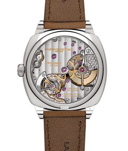 Laurent Ferrier - Square Micro-Rotor Evergreen - 41 MM - White Gold - Deep Green Dial - Brown Leather Strap - LCF013.G1.VG1