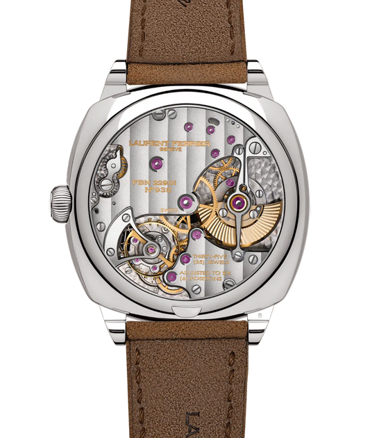Laurent Ferrier - Square Micro-Rotor Evergreen - 41 MM - White Gold - Deep Green Dial - Brown Leather Strap - LCF013.G1.VG1