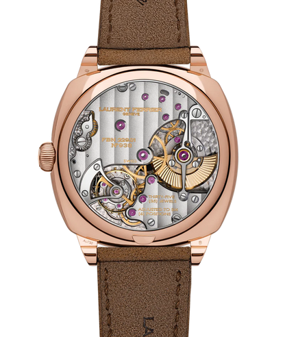 Laurent Ferrier - Square Micro-Rotor Evergreen - 41 MM - Red Gold - Deep Green Dial - Brown Leather Strap - LCF013.R5.VR1