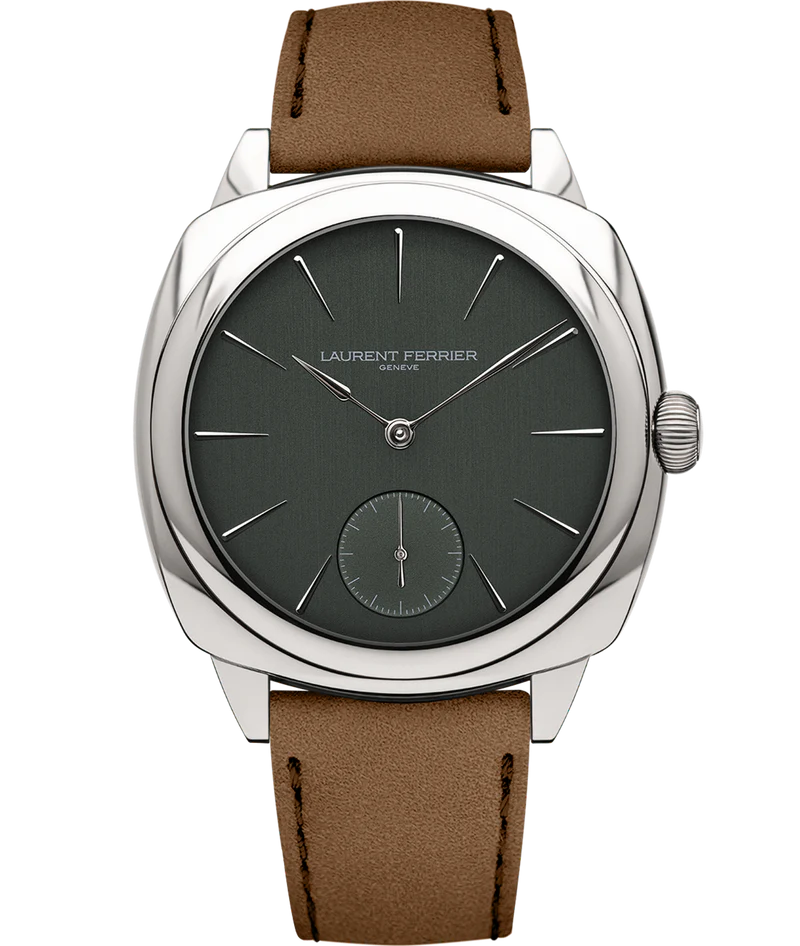 Laurent Ferrier - Square Micro-Rotor Evergreen - 41 MM - White Gold - Deep Green Dial - Brown Leather Strap - LCF013.G1.VG1