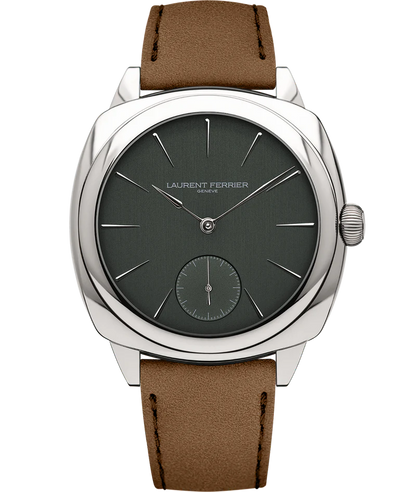 Laurent Ferrier - Square Micro-Rotor Evergreen - 41 MM - White Gold - Deep Green Dial - Brown Leather Strap - LCF013.G1.VG1