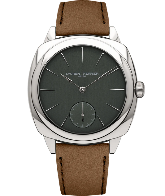 Laurent Ferrier - Square Micro-Rotor Evergreen - 41 MM - White Gold - Deep Green Dial - Brown Leather Strap - LCF013.G1.VG1