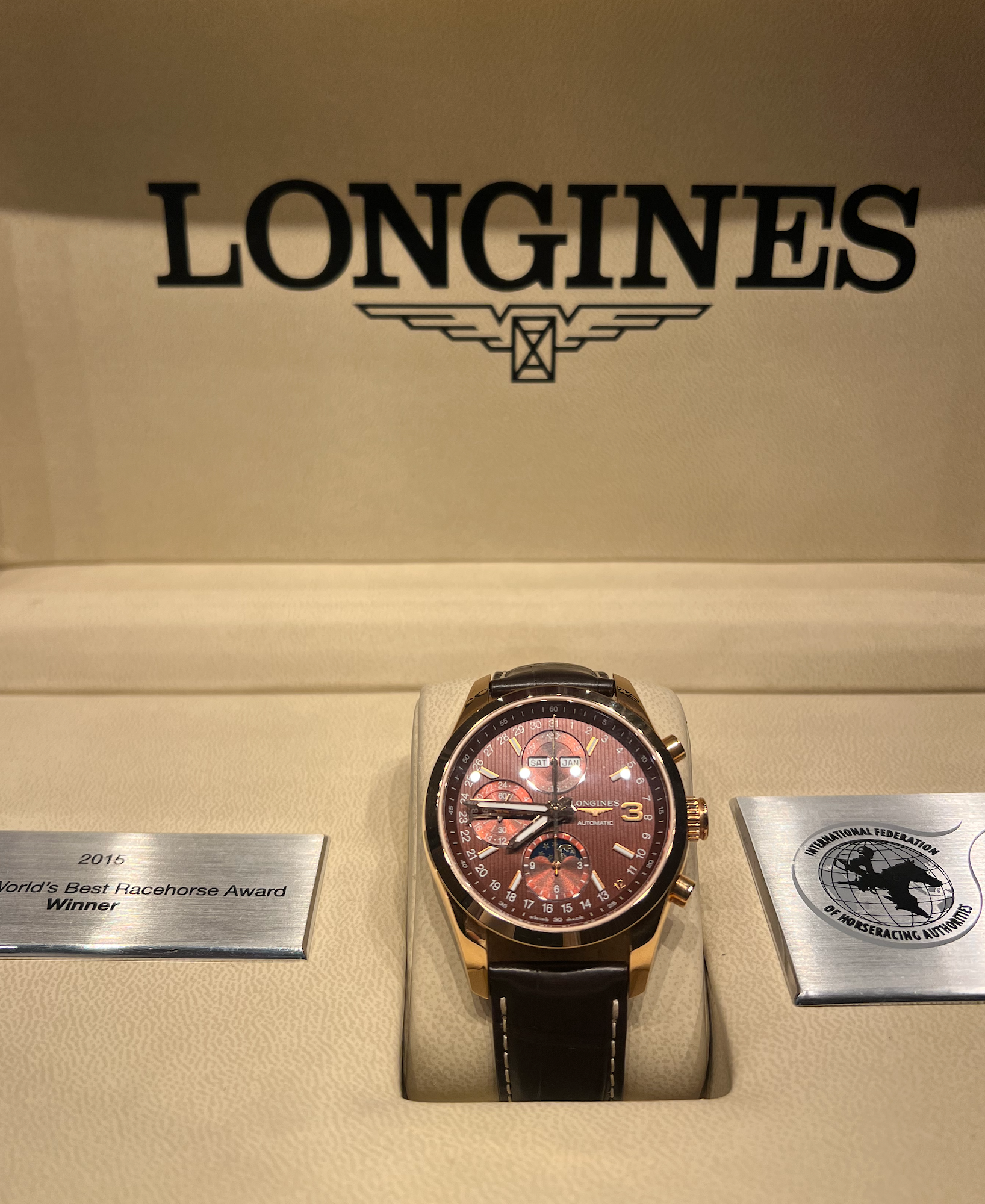 Longines Conquest Classic Moonphase - 42 MM - Rose Gold - Brown Dial - Leather Strap - L2.798.8.62.3