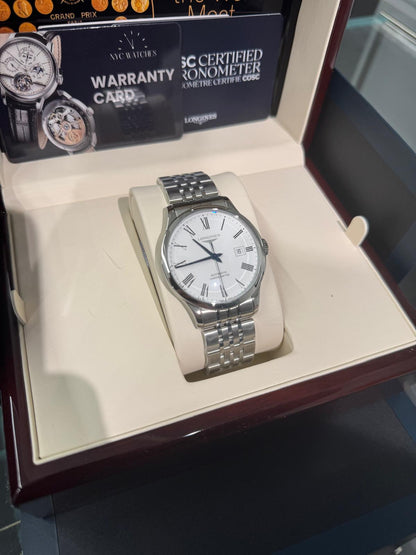 Longiness Record - Stainless Steel - 40 MM - White Matt Dial - L2.821.4.11.6