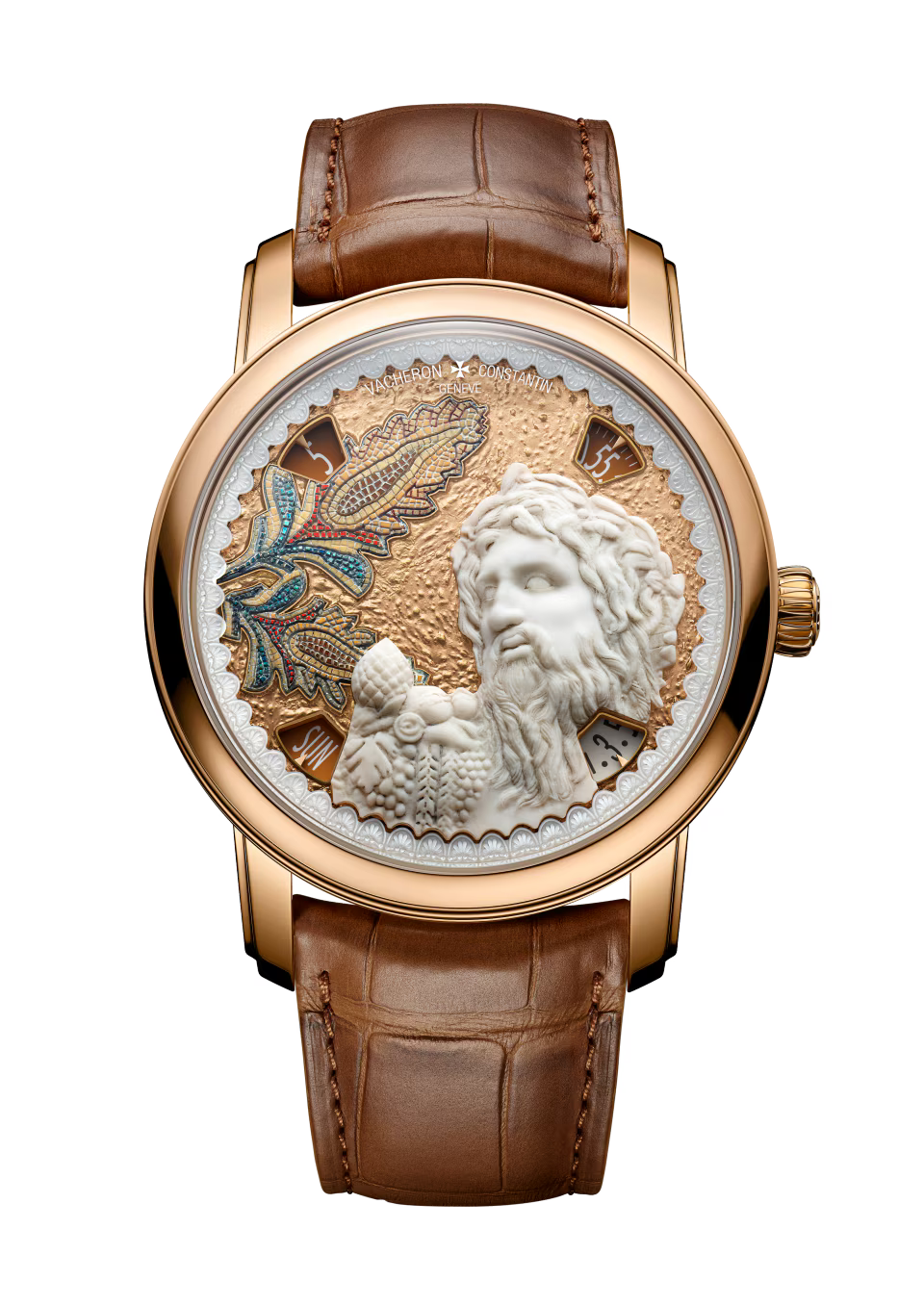 Vacheron Constantin Métiers D' Art Tribute To Great Civilizations - Pink Gold - 42 MM - Brown Leather Strap - Tibre De L'lseum Campense Dial - 7620A/000R-H079