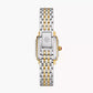 Michele Deco Madison Mini Two-Tone - 24 MM - Stainless Steel, 18k Gold Plated - Diamond Bezel - Silver Roman Diamond Dial - MWW06D000172