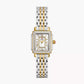 Michele Deco Madison Mini Two-Tone - 24 MM - Stainless Steel, 18k Gold Plated - Diamond Bezel - Silver Roman Diamond Dial - MWW06D000172