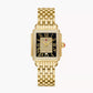 Michele Deco Madison Mid - 31 MM - Stainless Steel, 18k Gold Plated - Diamond Bezel - Black Roman Diamond Dial - MWW06G000044