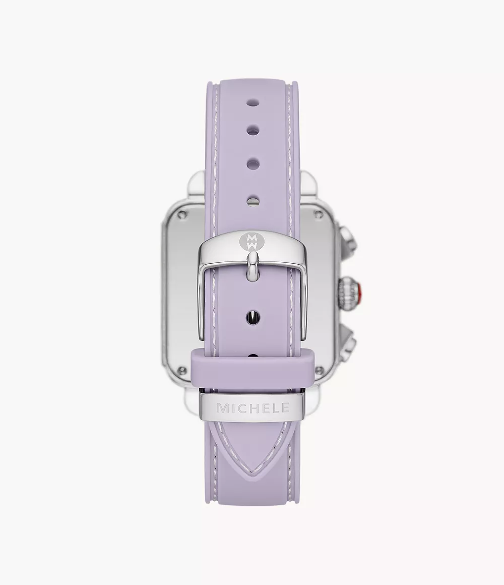 Michele Deco Sport Chronograph - 36 MM - Stainless Steel - Purple Mother of Pearl Dial - MWW06K001SET