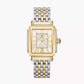 Michele Deco Madison Two Tone - 33 MM - Stainless Steel, 18k Gold Plated  - Silver Roman Diamond Dial - MWW06T000147