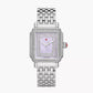 Michele Deco Madison - 33 MM - Stainless Steel - Diamond Bezel - Purple Roman Diamond Dial - MWW06T000247