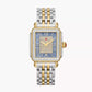 Michele Deco Madison Two Tone - 35 MM - Stainless Steel, 18k Gold Plated - Diamond Bezel - Blue Roman Diamond Dial - MWW06T000271