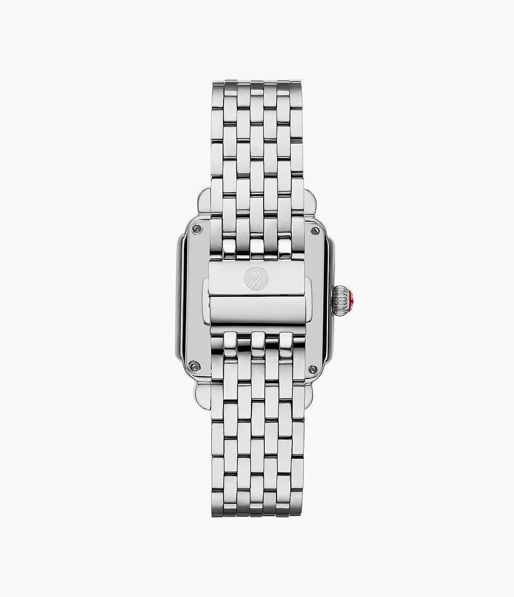 Michele Deco Madison - 35 MM - Stainless Steel - Diamond Bezel - Black Roman Diamond Dial - MWW06T000274