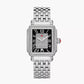 Michele Deco Madison - 35 MM - Stainless Steel - Diamond Bezel - Black Roman Diamond Dial - MWW06T000274