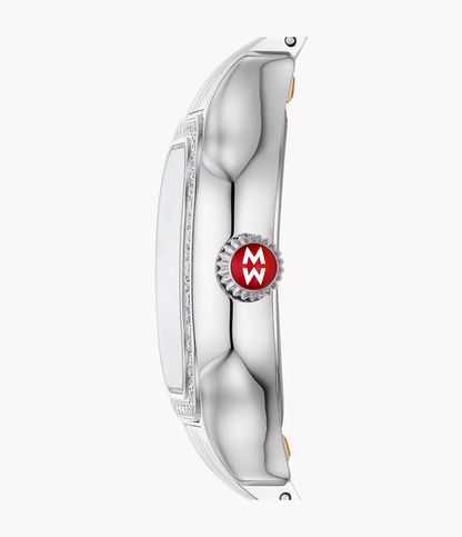 Michele Meggie - 29 MM - Stainless Steel - Diamond Bezel - White Diamond Dial - MWW33B000001