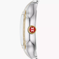 Michele Meggie Two Tone - 29 MM - Stainless Steel - Diamond Bezel - Mother of Pearl Diamond Dial - MWW33B000002