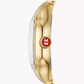 Michele Meggie - 29 MM - Stainless Steel, 18k Yellow Gold Plated - Diamond Bezel - Mother of Pearl Diamond Dial - MWW33B000003