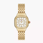 Michele Meggie - 29 MM - Stainless Steel, 18k Yellow Gold Plated - Diamond Bezel - Mother of Pearl Diamond Dial - MWW33B000003