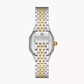 Michele Meggie Two Tone - 29 MM - Stainless Steel, 18k Gold Plated - Pink Mother of Pearl Diamond Dial - MWW33B000014