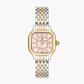 Michele Meggie Two Tone - 29 MM - Stainless Steel, 18k Gold Plated - Pink Mother of Pearl Diamond Dial - MWW33B000014