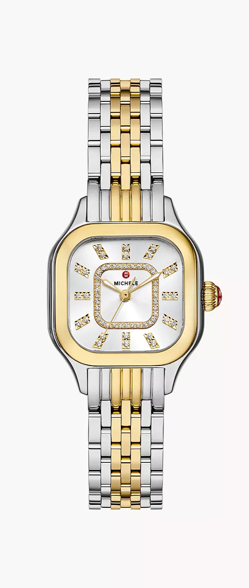 Michele Meggie Two Tone - 29 MM - Stainless Steel - White Diamond Dial - MWW33B001SET