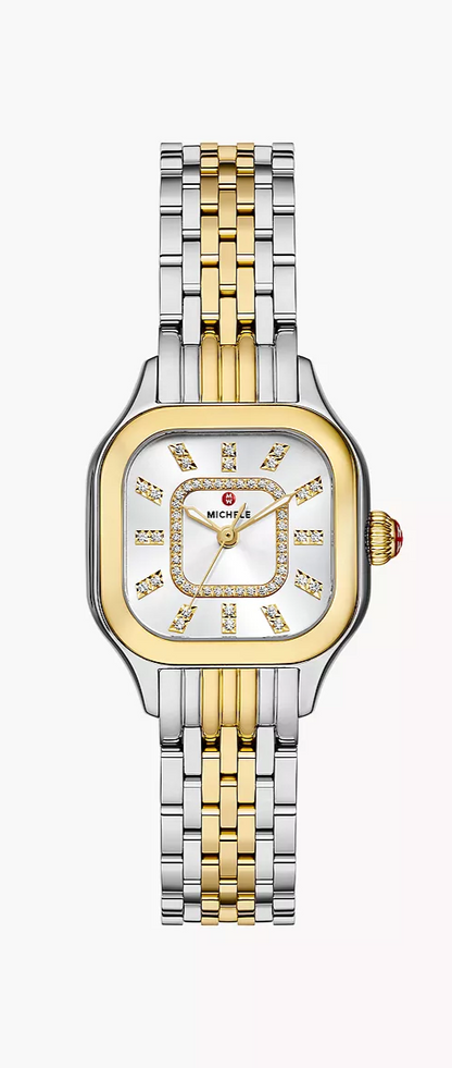 Michele Meggie Two Tone - 29 MM - Stainless Steel - White Diamond Dial - MWW33B001SET
