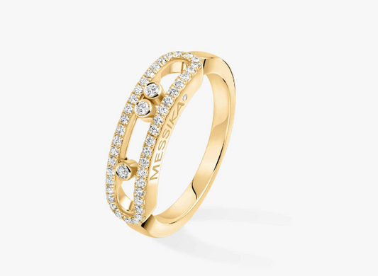 Messika Yellow Gold Diamond Pavé Ring Baby Move - 4683