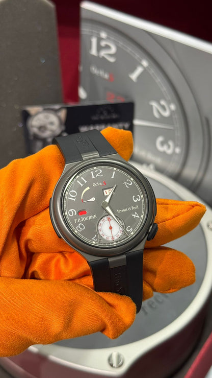 F.P. Journe Octa Sport Automatique Réserve Titanium 42 MM - Black Rubber Strap - Grey Dial - Octa Sport Automatique Réserve Titanium