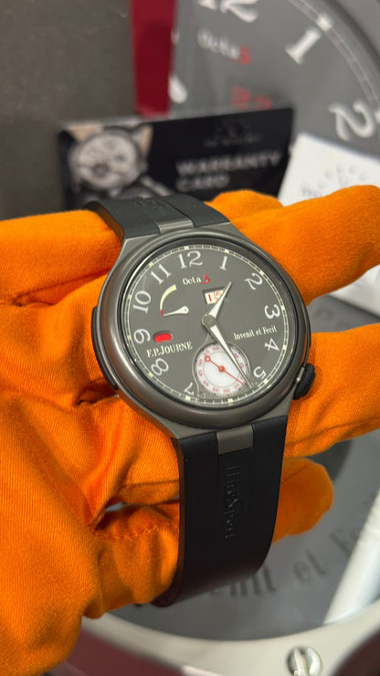 F.P. Journe Octa Sport Automatique Réserve Titanium 42 MM - Black Rubber Strap - Grey Dial - Octa Sport Automatique Réserve Titanium