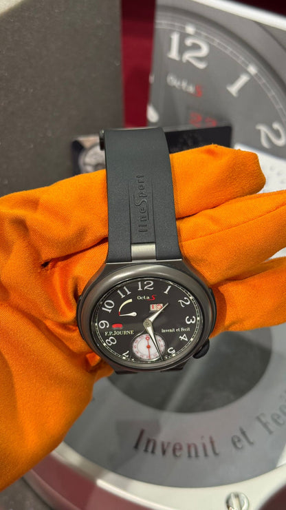 F.P. Journe Octa Sport Automatique Réserve Titanium 42 MM - Black Rubber Strap - Grey Dial - Octa Sport Automatique Réserve Titanium