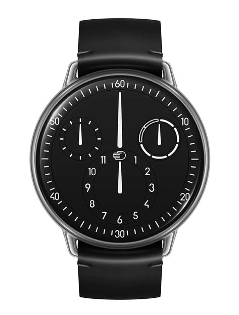 Ressence - TYPE 1 Round - 42.7MM - Titanium - Black Dial - Type1R-B