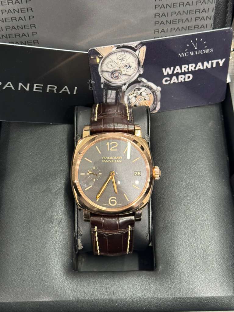 Panerai Radiomir 1940 47 MM - Rose Gold - Brown Alligator Strap - Brown Dial - PAM00515