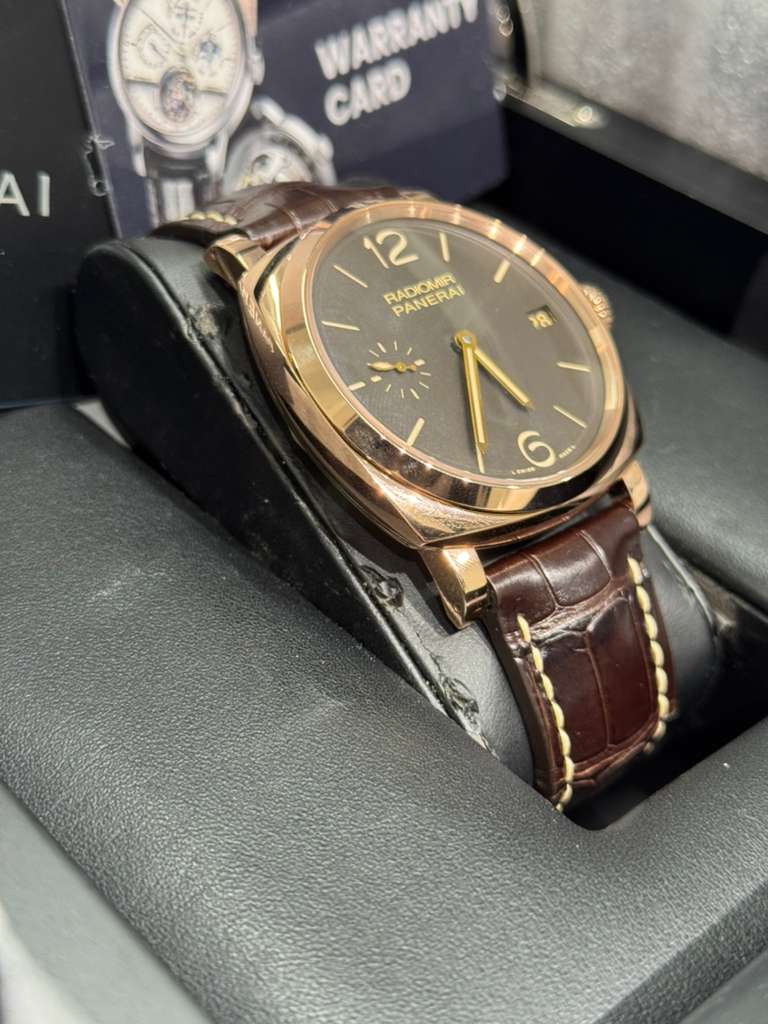 Panerai Radiomir 1940 47 MM - Rose Gold - Brown Alligator Strap - Brown Dial - PAM00515