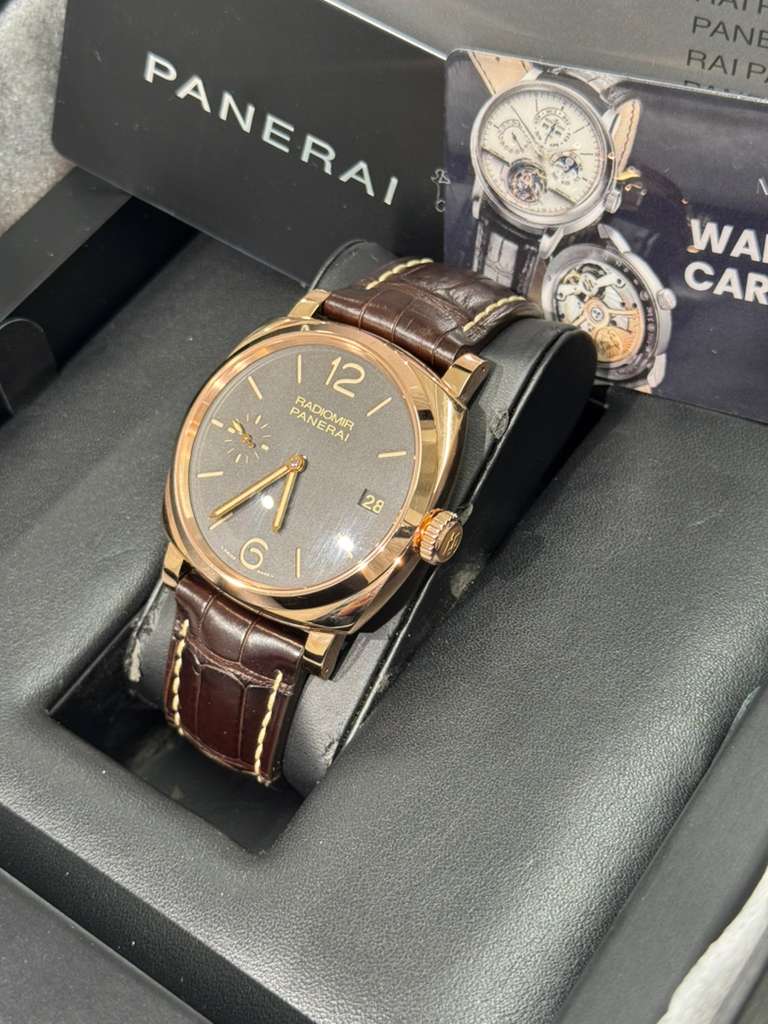 Panerai Radiomir 1940 47 MM - Rose Gold - Brown Alligator Strap - Brown Dial - PAM00515