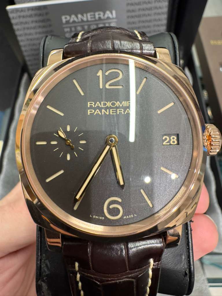 Panerai Radiomir 1940 47 MM - Rose Gold - Brown Alligator Strap - Brown Dial - PAM00515