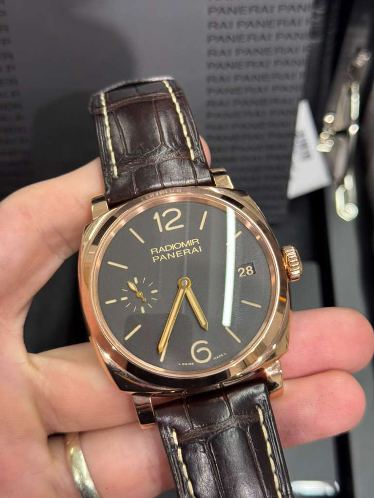 Panerai Radiomir 1940 47 MM - Rose Gold - Brown Alligator Strap - Brown Dial - PAM00515
